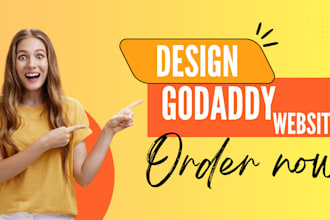 create godaddy website design or redesign godaddy website layout responsive make