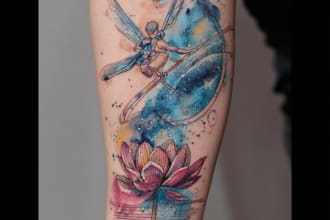 custom a watercolor tattoo design