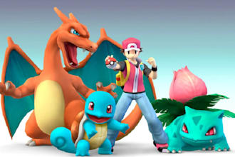 create you as your favorite pokemon trainer with your pokemon and your team