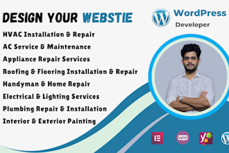 design custom appliance, handyman, construction, roofing, and hvac website