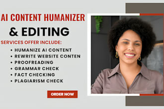 humanize ai content, manually rewrite ai website content, proofread travel blogs