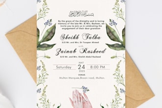 custom invitation design and digital painting visuals