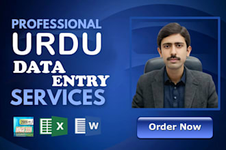 do fast accurate data entry in urdu