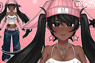 custom design rig fix texture vtuber vrcharacter vr model for vr chat