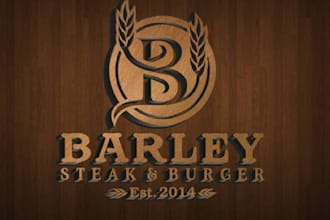 design consulting clean barley burger logo