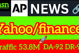 do press release distribution and writing on yahoo finance da 92