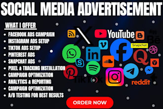 setup facebook ad campaign snapchat  ig tiktok ads for shopify sales