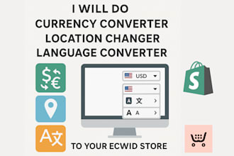 do currency converter location changer language converter to your ecwid store