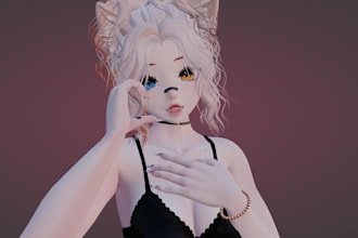 create a custom vrchat avatar, vrc character, vr character, 3d avatar