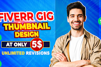 design professional eye catchy gig thumbnail or fiverr gig image