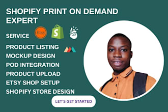 setup etsy shop shopify print on demand with printful printify dropshpping store