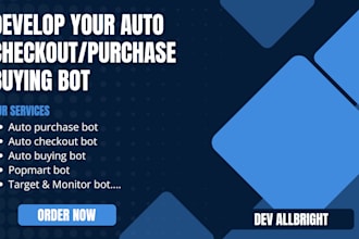 develop pokeman auto purchase checkout buying bot target shopping bot