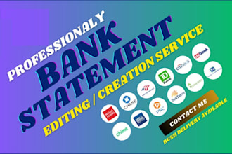 prepare bank reconciliation and financial statements for you