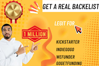 get you real potential backers list for kickstarter gogetfunding indiegogo