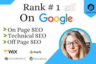 optimize SEO for wordpress, shopify, wix, squarespace website 1st page ranking