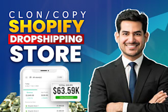 create clone shopify store ,copy shopify store, shopify dropshipping store clon