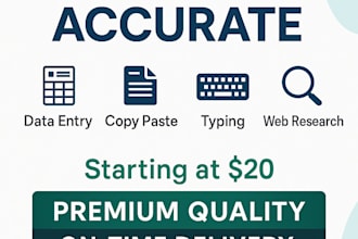 reliable data entry and research services