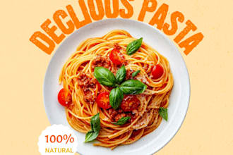 high quality pasta food photography