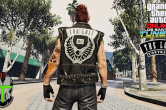 create custom fivem clothing, mc kuttes with patches, bike vests, and mlos