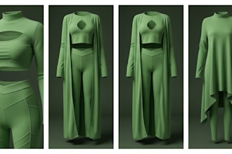 make 3d  garments, fashion design, 360 animation and patterns in clo 3d