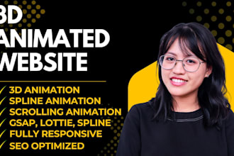 interactive 3d webflow website 3d animated website spline lottie animation gsap