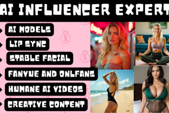 do stable facial ai girl ai video art fanvue ai influencer onlyfans model