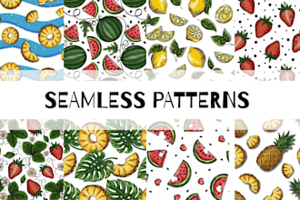 draw a seamless pattern,  texture, wallpaper with your custom theme