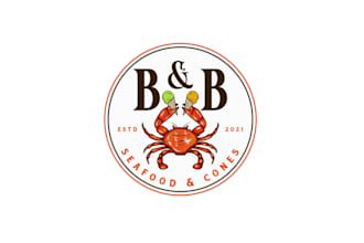 design awesome seafood, handmade pizza, vintage logo just in 12 hours