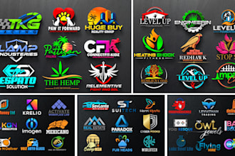 design creative business logo, slogan, landing page for your business website