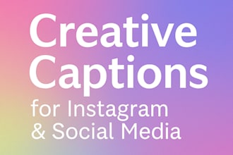 write creative captions for social media