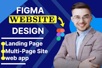 do figma website design, website UI UX mockup or landing pages in figma or xd