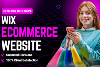 design a custom wix ecommerce website for your online store, wix website design