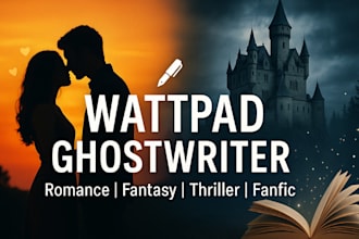 ghostwrite engaging wattpad stories in romance, fantasy, or thriller love story