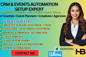 setup dubsado honeybook automation whova cvent aventri eventmobi trello notion