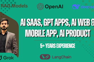 develop custom gpt, ai powered apps, websites, saas, and chatbots