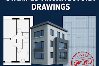 deliver floor plan 3d rendering stamped architectural drawing 2d floor plan