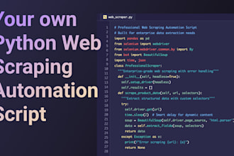 build python web scraping automation scripts
