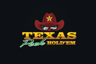 design high definition logo for texas peek hold em