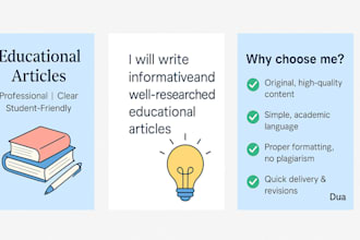 write informative and well researched educational articles