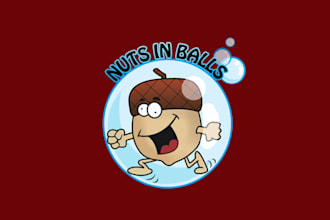 design premium attitude logo for nuts in balls
