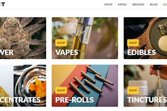design a profitable cannabis website, cannabis store, cbd store website