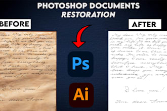 do photoshop restoration of old or damaged documents