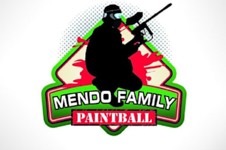 design high definition family paintball logo