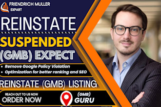 reinstate and fix suspended google my business profile and gmb ranking local SEO