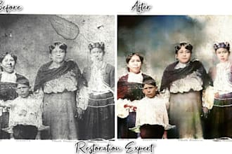 repair, restore, and fix damaged old photos