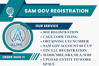 register your business on sam gov, get uei, cage code naics code tender and more