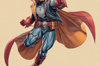 make a superhero cartoon characters for you