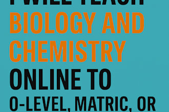 teach biology and general science online matric, o levels or fsc students