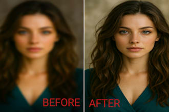 professionally enhance, unblur, upscale low quality photos