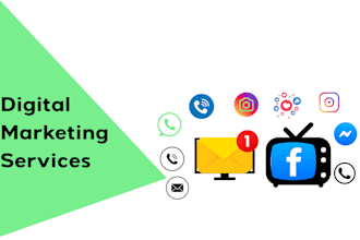 manage your social media and market your website as a digital marketing expert